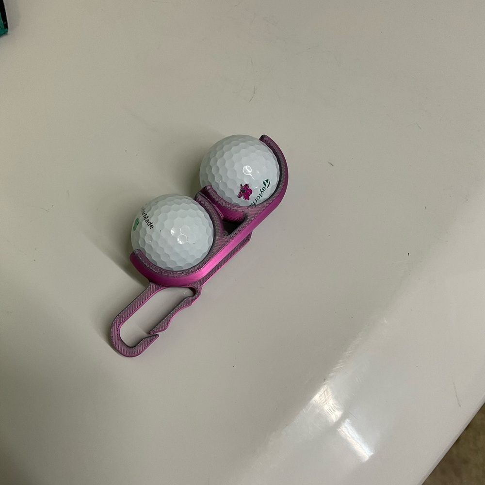 Pink Golf Ball Holder with Balls